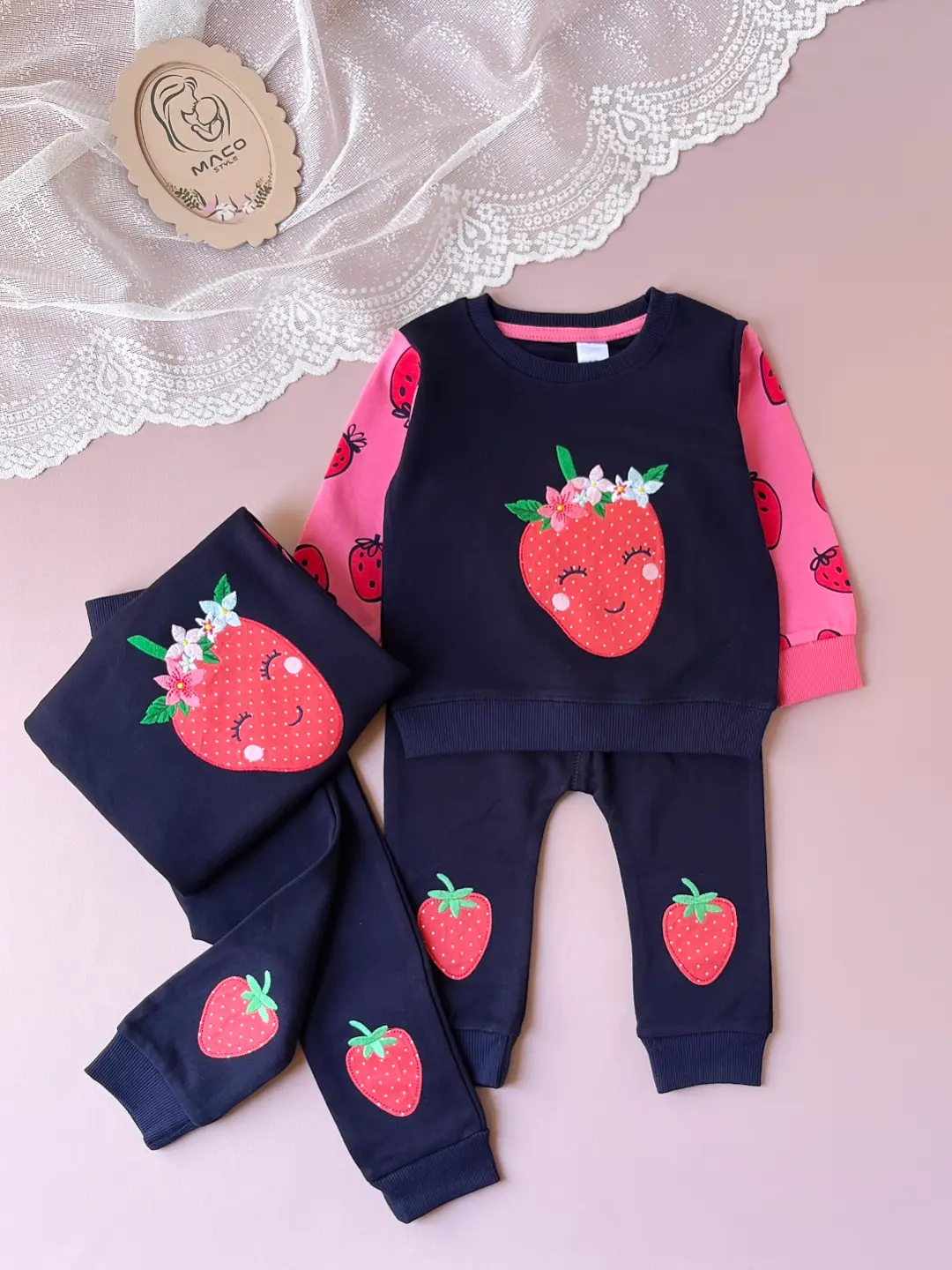 ست دخترانه توت فرنگی 🍓 کد:۱۳۱۲