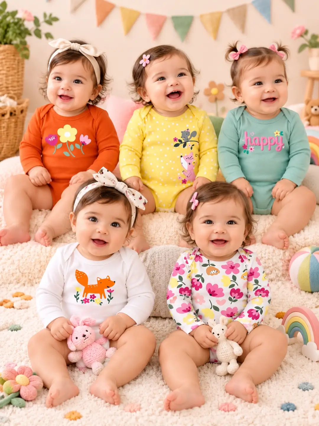 بادی آستین بلند وارداتی (دخترانه)🌸🦊کد:۱۳۲۷