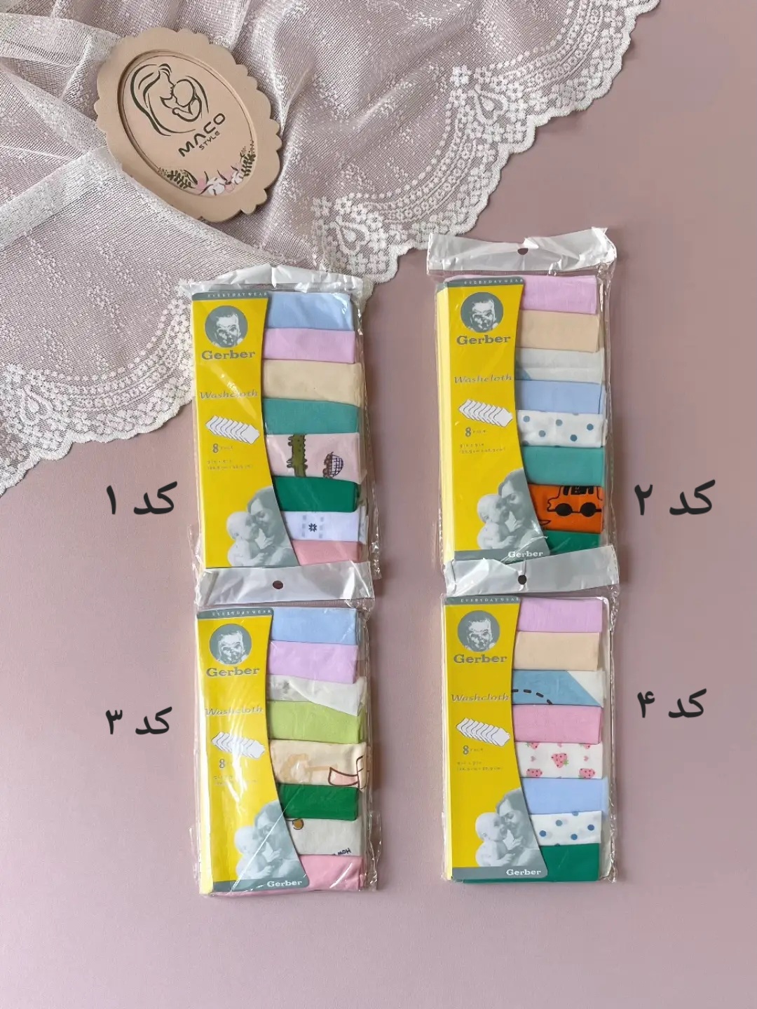 پک هشت عددی دستمال بهداشتی کودک کد:۱۳۷۳