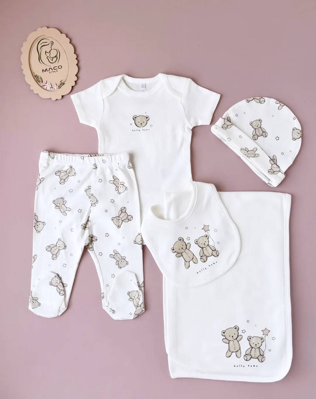 ست پنج تکه وارداتی 🧸🧸
کد :1214